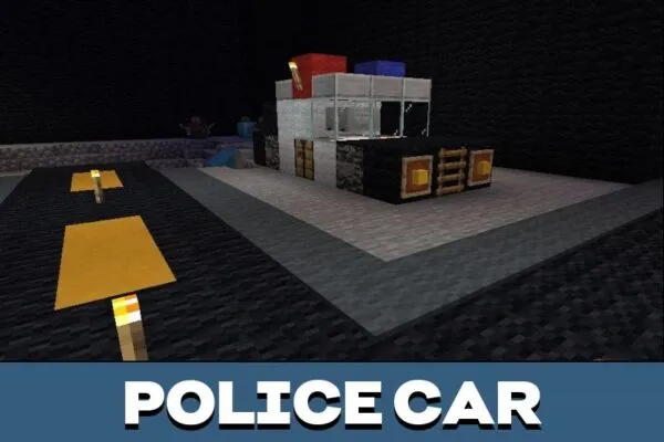 Police Car from Ghostbusters Map for Minecraft PE