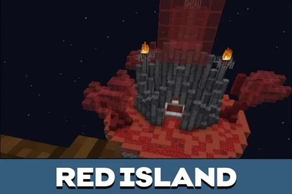 Red Island from Bridge Map for Minecraft PE