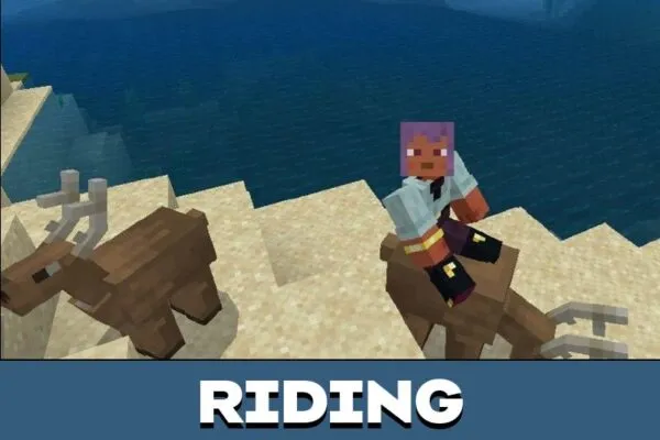 Riding from Far North Mod for Minecraft PE