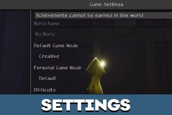 Settings from Little Nightmares GUI Texture Pack for Minecraft PE