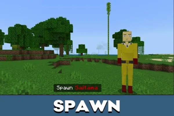 Spawn from Saitama Mod for Minecraft PE