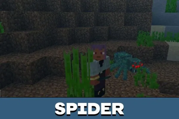 Spider from Drowned Mobs Mod for Minecraft PE