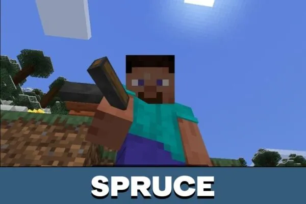 Spruce Block from Instant Bridge Mod for Minecraft PE