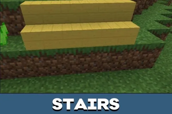 Stairs from Planks Texture Pack for Minecraft PE