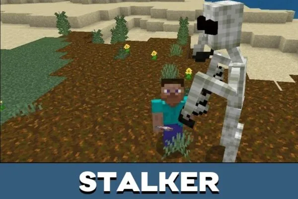 Stalker from Backrooms Mod for Minecraft PE