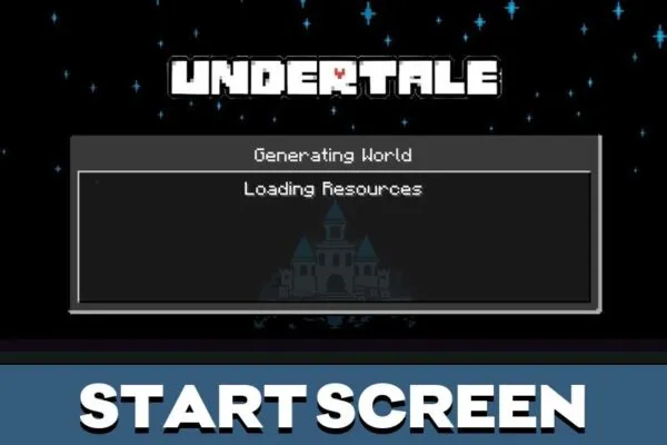 Start Screen from Undertale GUI texture Pack for Minecraft PE