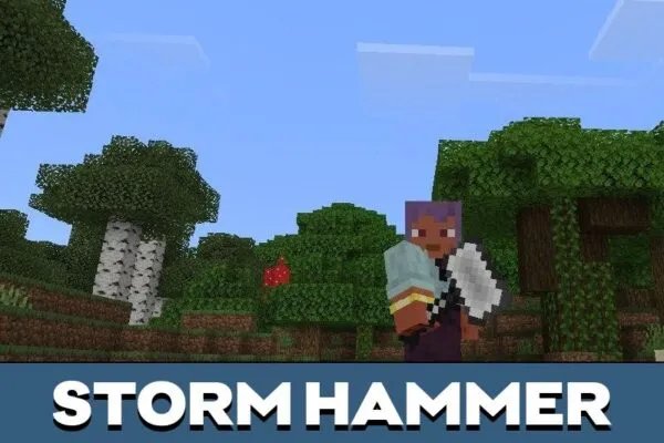 Storm Hammer from Lost Items Mod for Minecraft PE