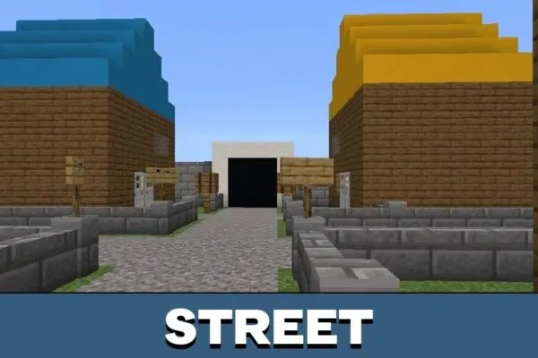 Street from Birthday Party Map for Minecraft PE