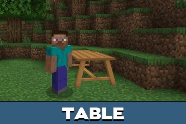 Table from Household Furniture Mod for Minecraft PE