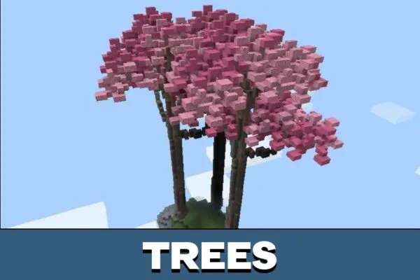 Trees from Chinese Architecture Map for Minecraft PE