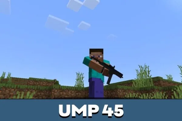 UMP 45 from Simple Arsenal Mod for Minecraft PE