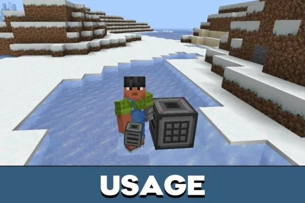 Usage from Autocrafter Mod for Minecraft PE