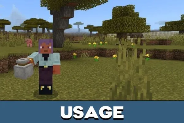 Usage from Loot Bags Mod for Minecraft PE