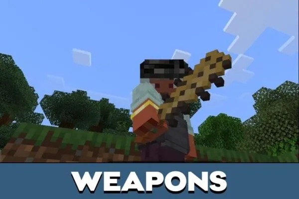 Weapons from Cordyceps Mod for Minecraft PE