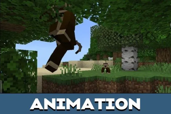 Animation from Monkey Mod for Minecraft PE