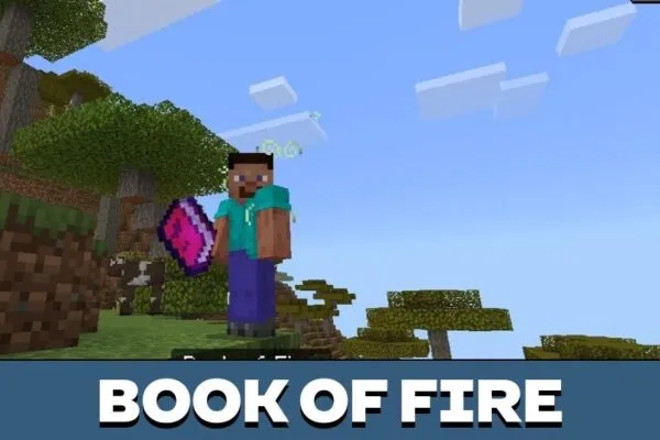 Book of Fire from Enchantment Book Mod for Minecraft PE