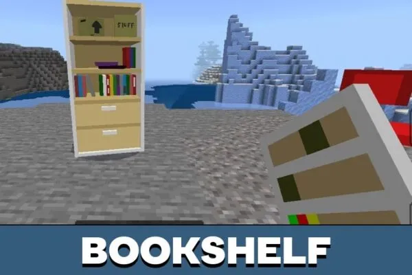 Bookshelf from 3D Furniture Mod for Minecraft PE