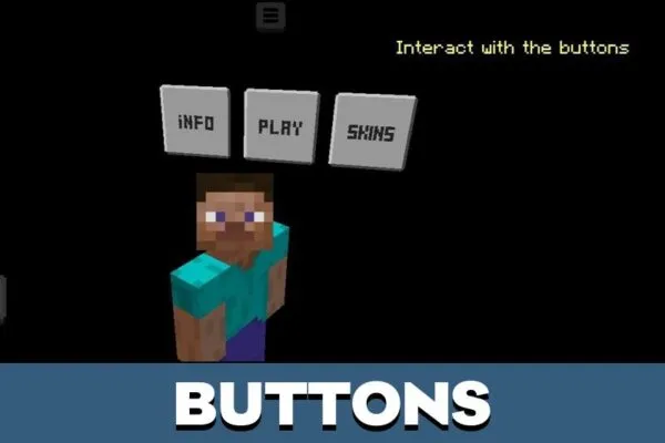 Buttons from Space Shooter Map for Minecraft PE