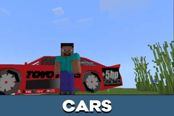 Cars from Nascar Mod for Minecraft PE