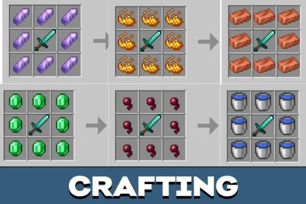 Crafting from 3D Swords Mod for Minecraft PE