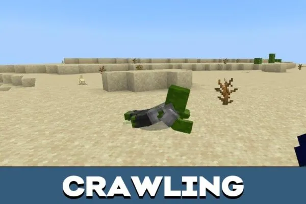 Crawling from Undead Zombie Mod for Minecraft PE