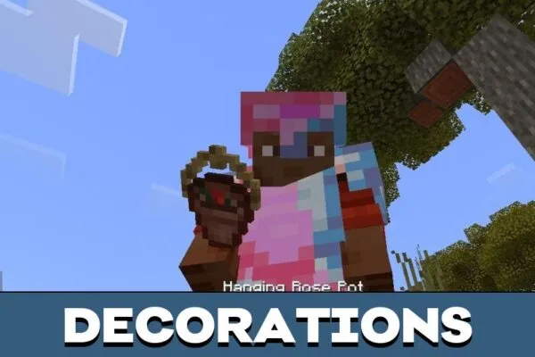 Decorations from Better on Bedrock Mod for Minecraft PE