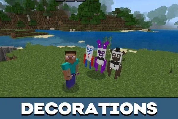 Decorations from FNAF 2 Mod for Minecraft PE