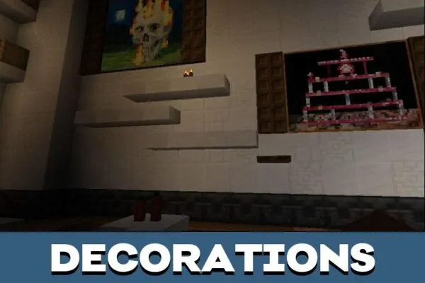 Decorations from Going Down Map for Minecraft PE