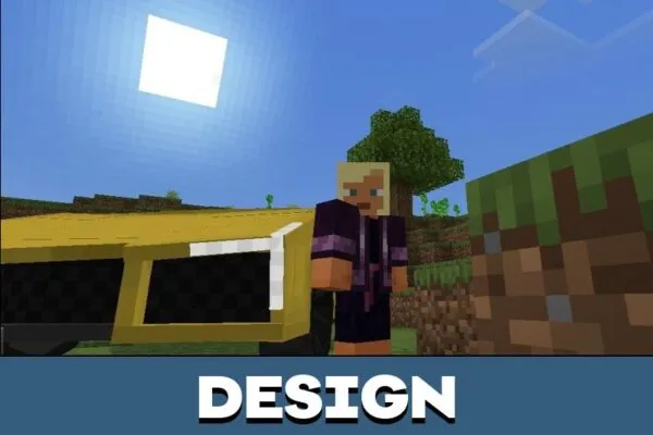 Design from 3D Cars Mod for Minecraft PE