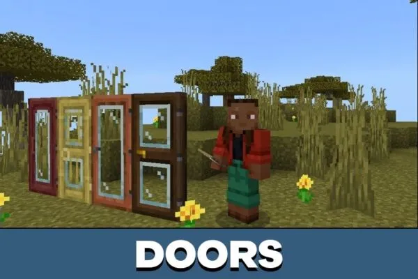 Doors from Ultimate Survival Mod for Minecraft PE