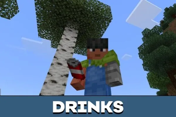 Drinks from Homeless Mod for Minecraft PE