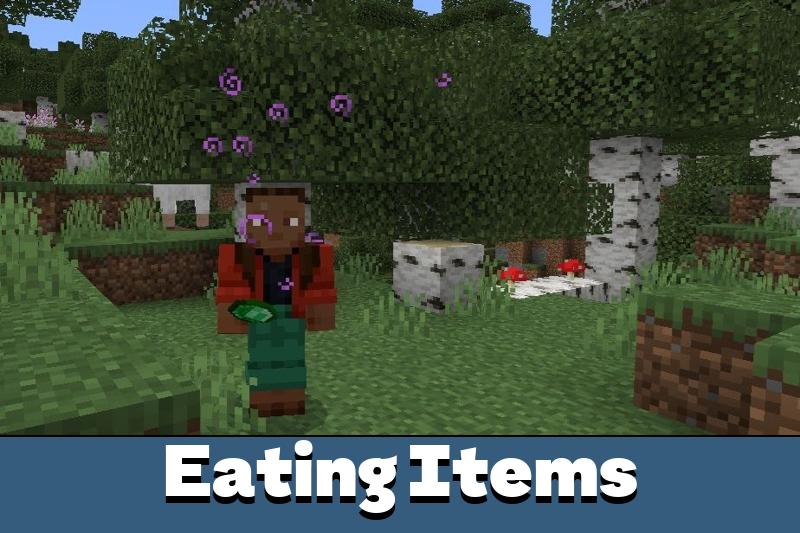 Eating Items Mod for Minecraft PE