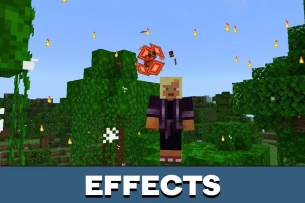 Effects from Fire Element Mod for Minecraft PE