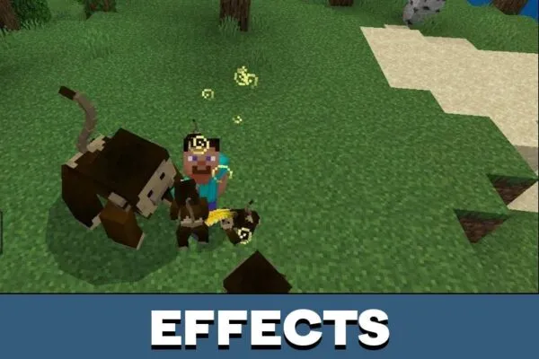 Effects from Monkey Mod for Minecraft PE