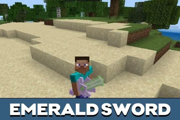 Emerald Sword from 3D Swords Mod for Minecraft PE