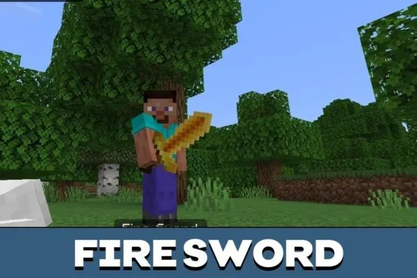 Fire Sword from Earth Element Mod for Minecraft PE