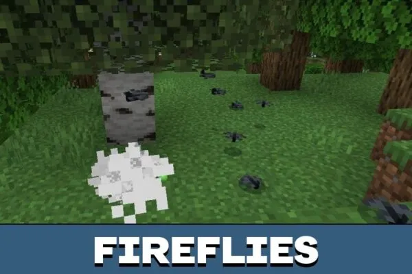 Fireflies from Forest Mobs Mod for Minecraft PE