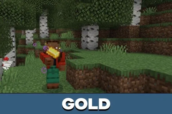 Gold from Eating Items Mod for Minecraft PE