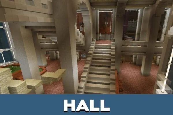 Hall from Hotels City Map for Minecraft PE