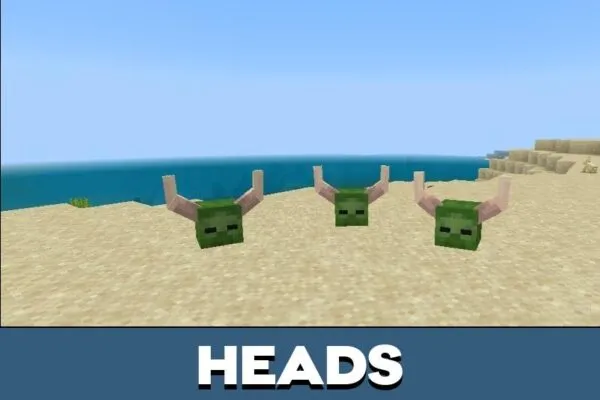 Heads from Undead Zombie Mod for Minecraft PE