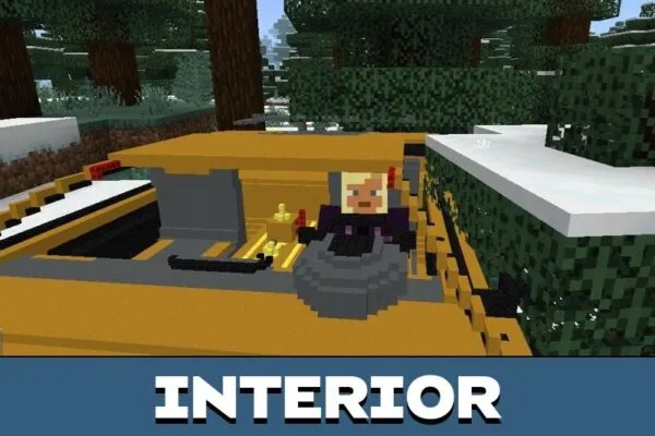 Interior from 3D Cars Mod for Minecraft PE