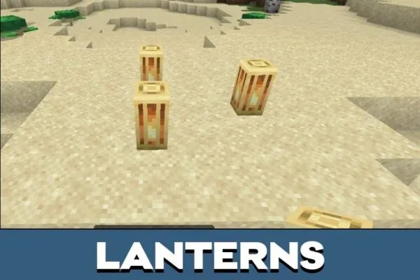 Lanterns from 3D Blocks Mod for Minecraft PE