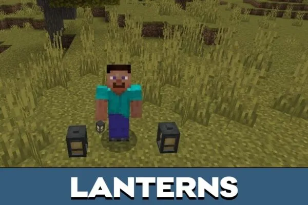 Lanterns from Botanical Decorations Mod for Minecraft PE