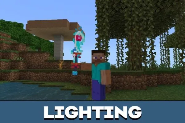 Lighting from 4 Elements Mod for Minecraft PE