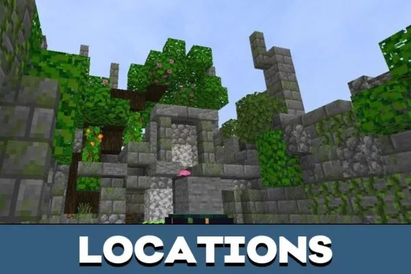 Locations from Unfair Parkour Map for Minecraft PE