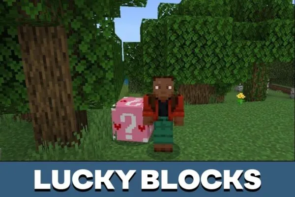 Lucky Blocks from Random Items Mod for Minecraft PE