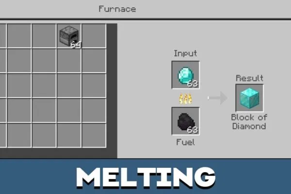 Melting from Multiplying Items Mod for Minecraft PE