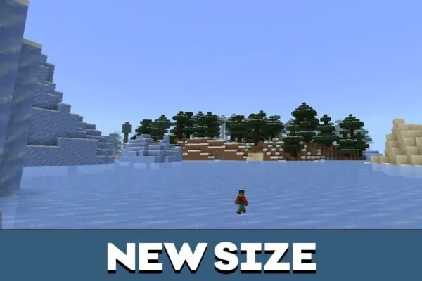 New Size from Player Magnifier Mod for Minecraft PE