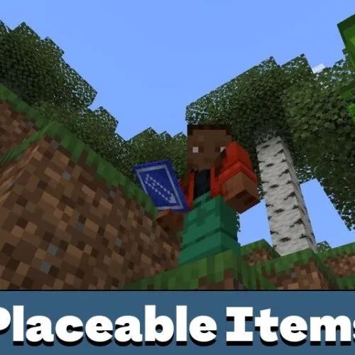 Placeable Items Mod for Minecraft PE