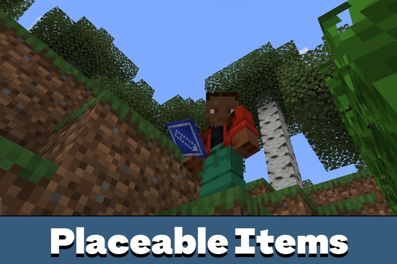 Placeable Items Mod for Minecraft PE